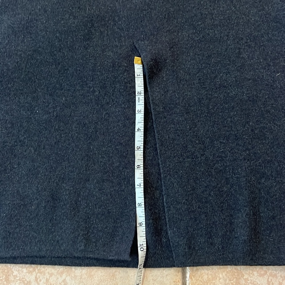 VTG JEANNE PIERRE‎ Charcoal Gray Cotton Knit SET, Sz S Long Sleeve Top & L Skirt - Picture 13 of 13